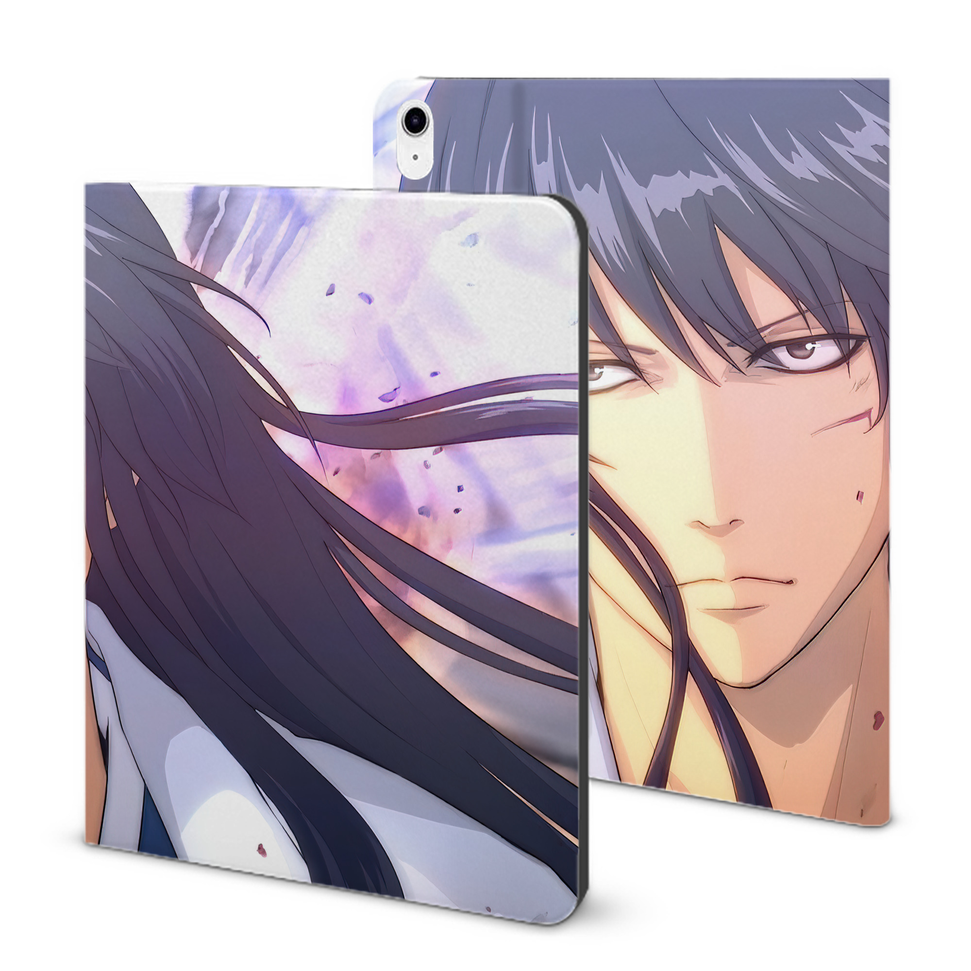 （画像用） ぎんたま 坂田銀時（さかたぎんとき） 神楽 志村新八（しむら しんぱち） GINTAMA Sakata Gintoki Kagura Shimura Shinpachi IPad ケース ブック型 PUレザー TPU 耐衝撃 軽量 薄型 ペン収納なし 全面保護 IPad 各モデル対応
